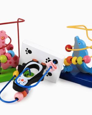 Wooden Cartoon Mini Beads Maze Toy for Babies (1 pc)