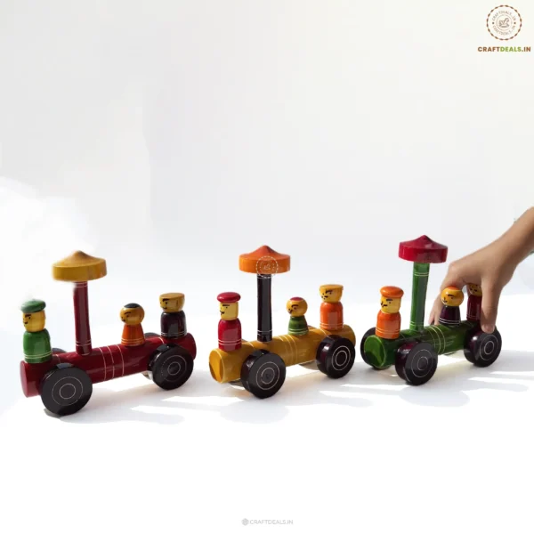 Channapatna Wooden Rail Gaadi Toy Train - Image 3