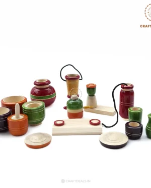 Kitchen Set For Childrens | Channapatna Toy Kitchen Set For Kids