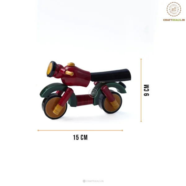 Wooden Bike Handcrafted Etikoppa Toys (1 pc) - Image 2