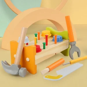 Wooden Tool Bench Set for Kids