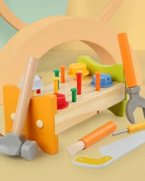 Wooden Tool Bench Set for Kids