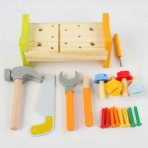 Wooden Tool Bench Set for Kids