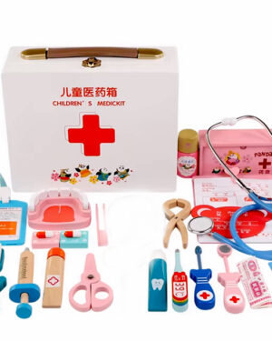 Wooden Doctor Kit for Kids - Pretend Play Medical Toy Set