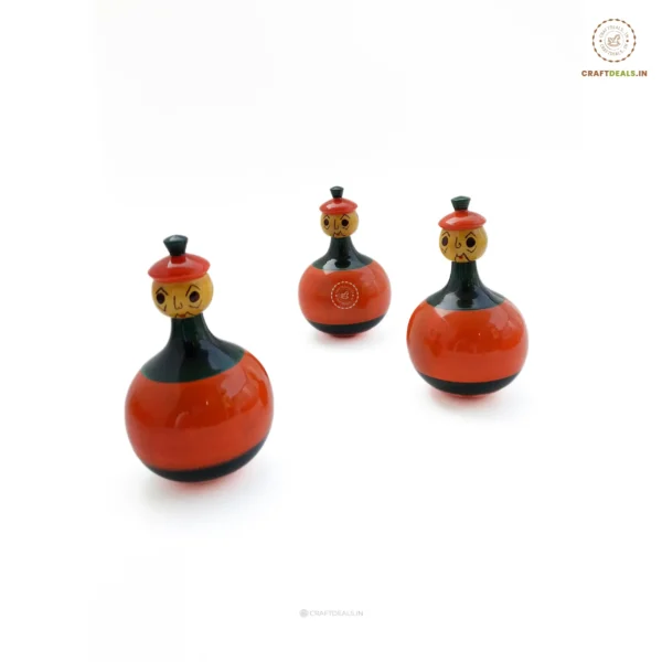 Channapatna Toys Roly Poly - Aadisinodu Beelisinodu (1 pc)