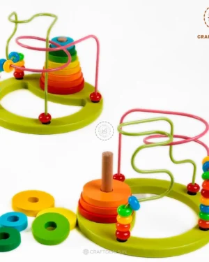 Wooden 2-in-1 Bead Maze