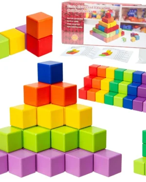 100PCS Wooden Building Blocks Stacking Game