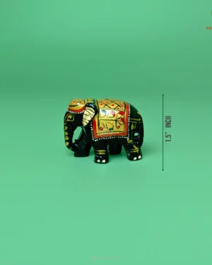 Decorative Handcrafted Wooden Elephants (Pack of 2) – 1.5