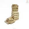 Classic Wooden Jenga Game – 51 Pcs Tumbling Tower with Dice