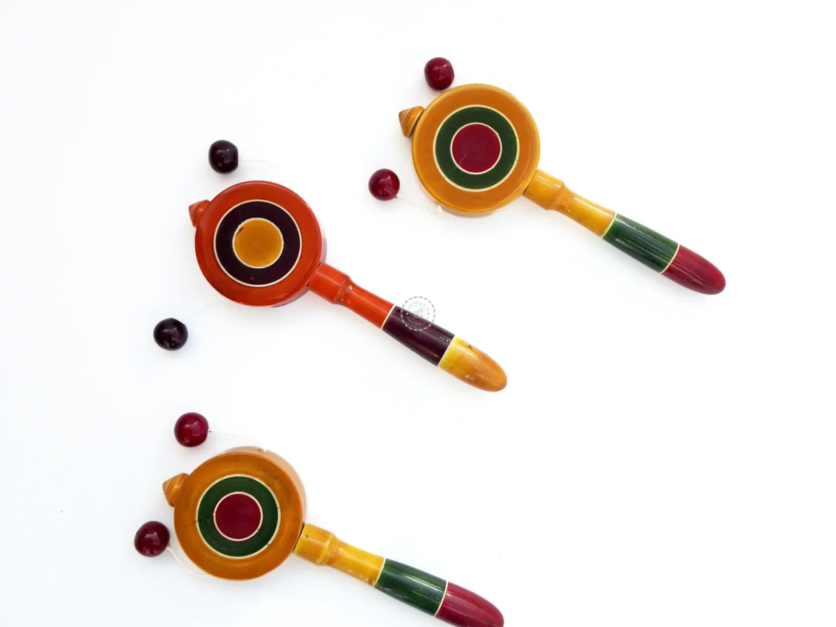 Channapatna Toys Wooden Roll Rattle Toy Dug-Dugi (Pack of 2)
