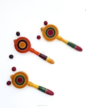 Channapatna Toys Wooden Roll & Rattle Toy Dug-Dugi (Pack of 2)