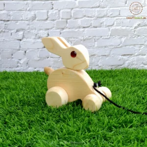 Channapatna Wooden Rabbit Pull Along Bunny