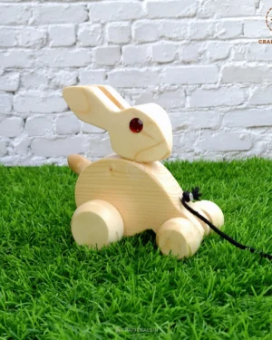 Channapatna Wooden Rabbit Pull Along Bunny