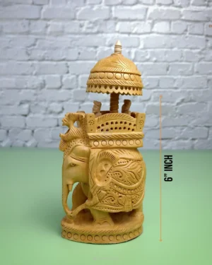 Royal Wooden Elephant Ambari Indian Handcrafted