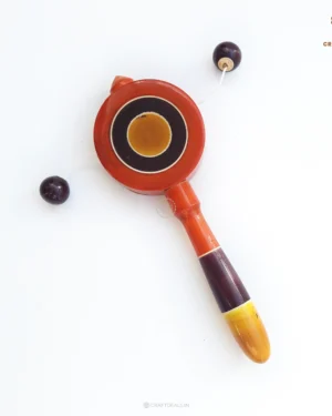 Channapatna Toys Wooden Roll & Rattle Toy - Dug-Dugi