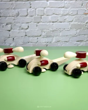 Channapatna Toys Wooden Helicopter Pull Toy for Toddlers(1pc)