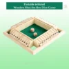 Portable 4-Sided Wooden Shut the Box Dice Game