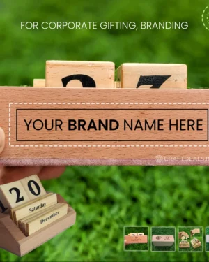 Wooden Calendar with Custom Logo Engraving