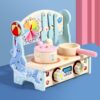 Animal-Themed Wooden Kitchen Set – Cooking Toy for Kids
