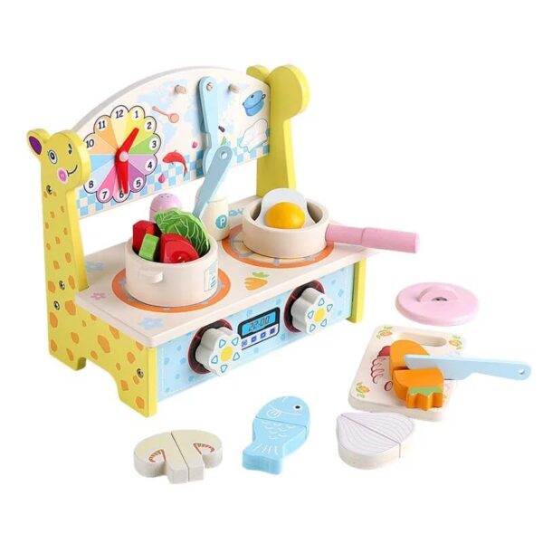Animal-Themed Wooden Kitchen Set – Cooking Toy for Kids - Image 5