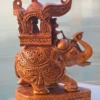 Royal Indian Wooden Elephant with Howdah – Handcrafted Decorative Showpiece (8 Inch)