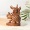 Royal Indian Wooden Elephant with Howdah – Handcrafted Decorative Showpiece (8 Inch)
