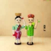 Wooden Village Farmer Dolls Set 8 Inch Handcrafted Channapatna Toys From CraftDeals.in