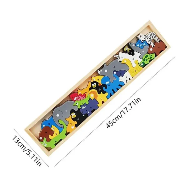 A–Z Wooden Animal Puzzle Toy – Alphabet Learning, Stacking & Balancing Toy - Image 11