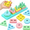 Geometric Shape Sorting Board Wooden Learning Toy