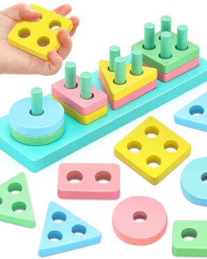 Geometric Shape Sorting Board Wooden Learning Toy