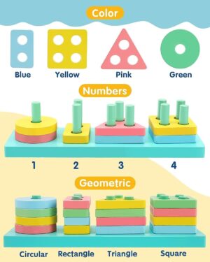 Geometric Shape Sorting Board Wooden Learning Toy