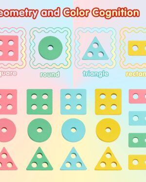 Geometric Shape Sorting Board Wooden Learning Toy