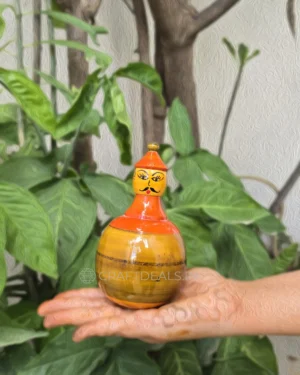 Alternative view of Channapatna Wooden Roly Poly Toy | Handcrafted Balancing Doll