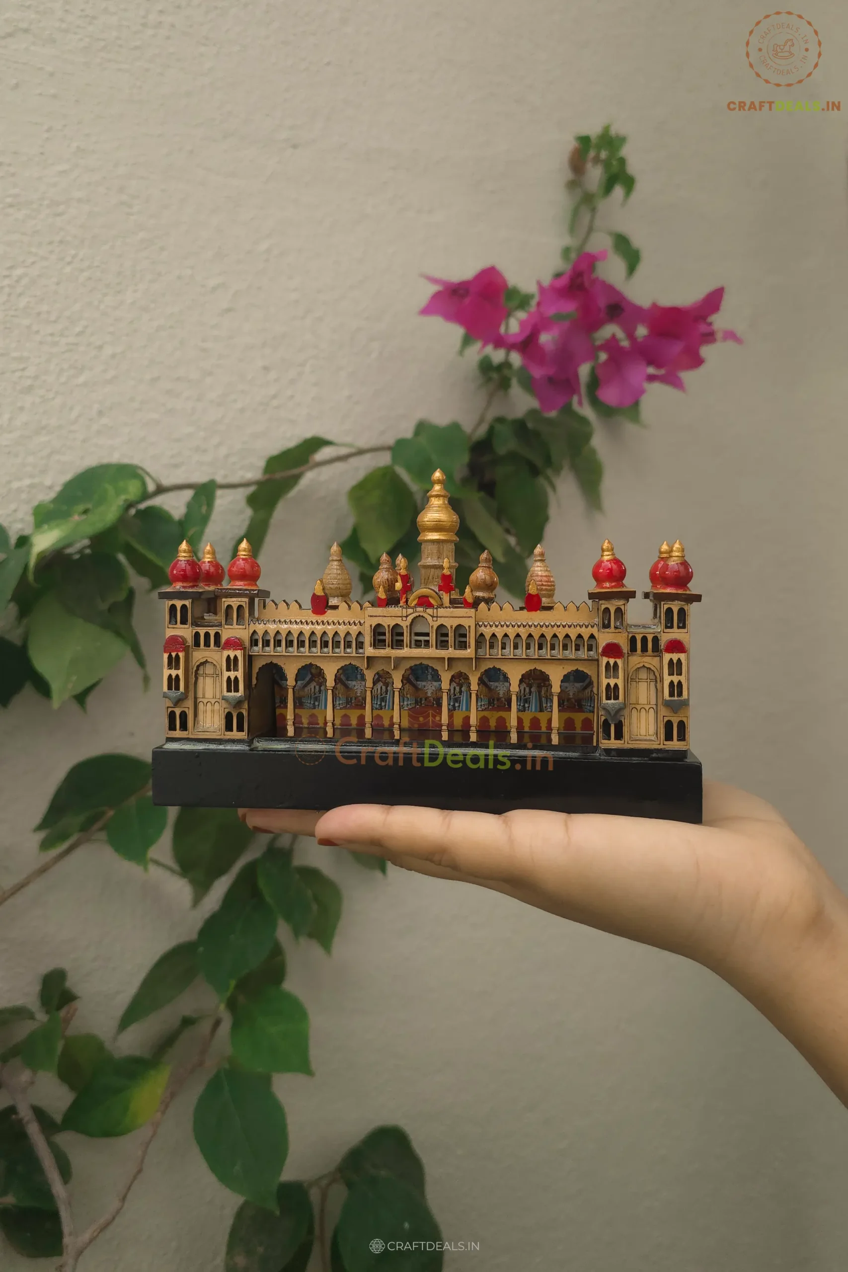 Indian Mysore Palace Model Wooden Miniature Showpiece