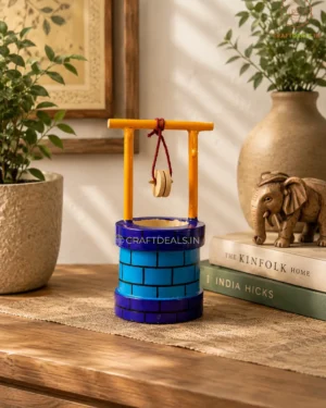Alternative view of Wooden Water Well | Handmade Village Toy
