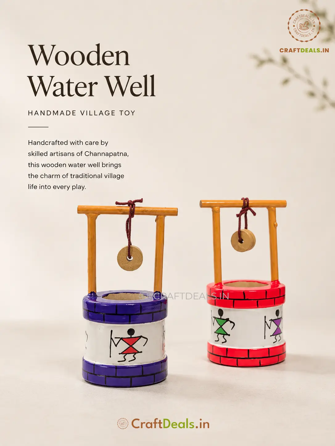 Wooden Water Well | Handmade Village Toy - Image 4
