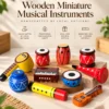 Miniature wooden musical instrument set handcrafted in Channapatna