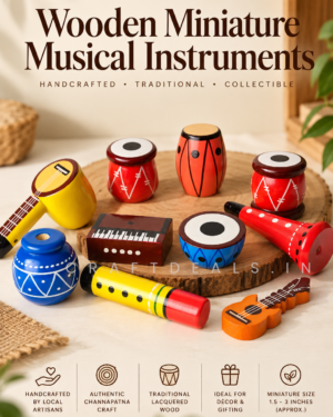 Miniature Wooden Musical Instrument Set – Handcrafted (10 Pcs) - Image 6