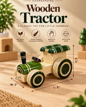 Wooden Tractor Toy for Kids – Channapatna Toy - Image 4