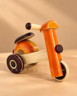 Handcrafted Wooden Scooter Toy Made in India