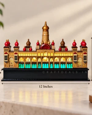Alternative view of Mysore Palace Wooden Model With LED Lights – 12 Inch