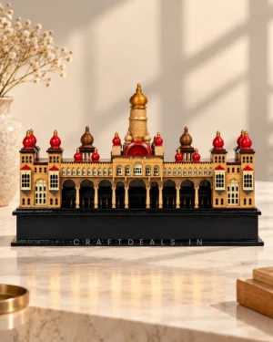 Mysore Palace Wooden Model With LED Lights – 12 Inch - Image 3
