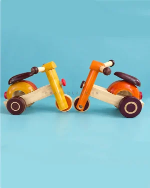 Alternative view of Wooden Scooter Toy – Handcrafted Indian Toy