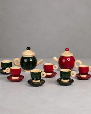Wooden Tea Set for Kids – Handcrafted Pretend Play Tea Party Toy - Image 7